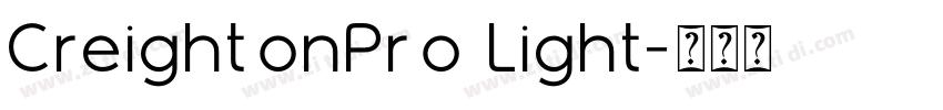 CreightonPro Light字体转换